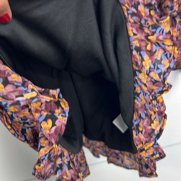 Fate Long Sleeve Ruched Floral Mini Dress Women’s Size Medium - Picture 8 of 13